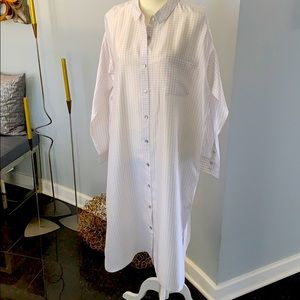 NWT Eileen Fisher Classic Silk Shirt Dress